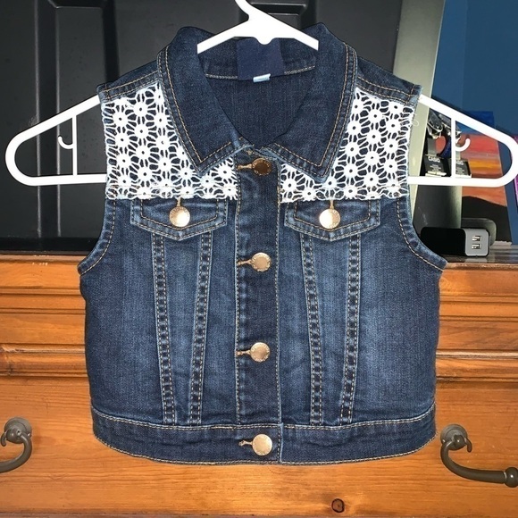 OshKosh B'gosh Girl Jeans Sleeveless Jacket - Picture 1 of 3